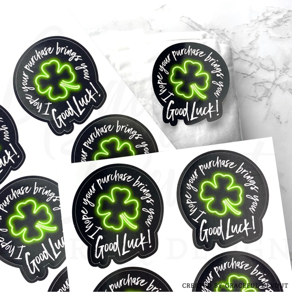 I Hope Your Purchase Brings You Good Luck! -2" (inches) Sticker (96ct.)[GD48-96] - Picture 5 of 5